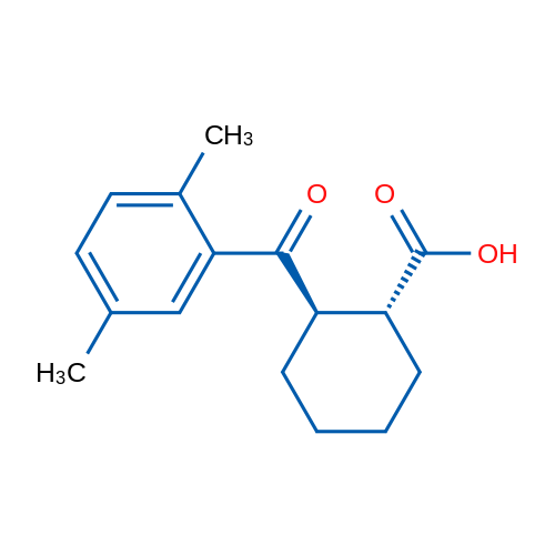 trans-2-(2,5-Dimethylbenzoyl)cyclohexane-1-carboxylic acid 1g