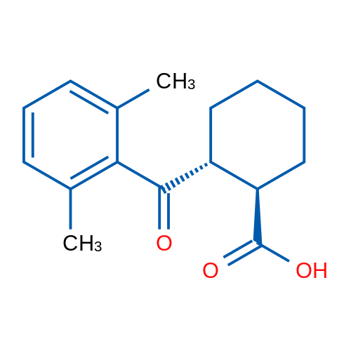 trans-2-(2,6-Dimethylbenzoyl)cyclohexane-1-carboxylic acid 1g
