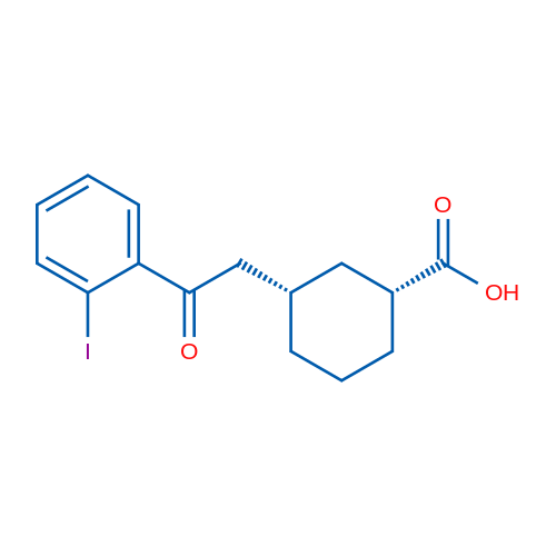 cis-3-[2-(2-Iodophenyl)-2-oxoethyl]cyclohexane-1-carboxylic acid 1g