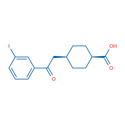 cis-4-(2-(3-Iodophenyl)-2-oxoethyl)cyclohexanecarboxylic acid 1g