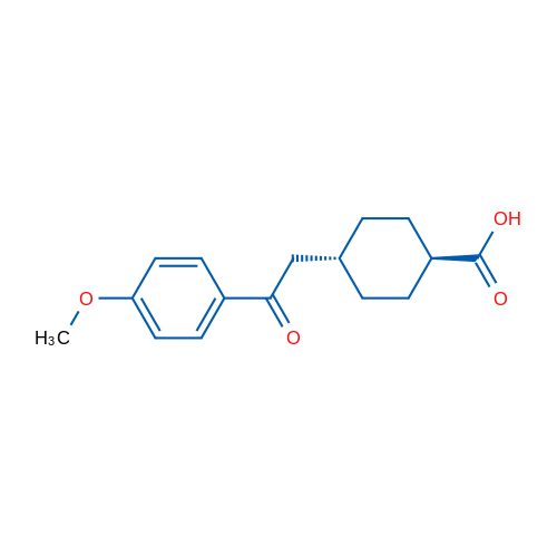 trans-4-(2-(4-Methoxyphenyl)-2-oxoethyl)cyclohexanecarboxylic acid 1g