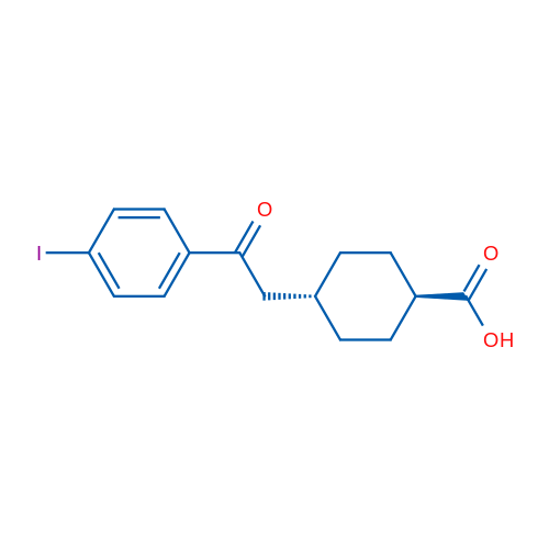 trans-4-(2-(4-Iodophenyl)-2-oxoethyl)cyclohexanecarboxylic acid 1g