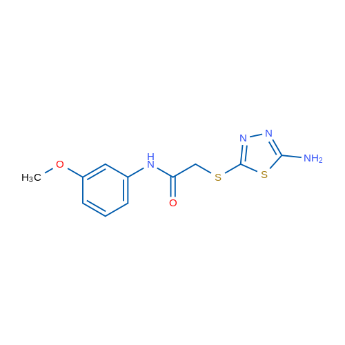 2-((5-Amino-1,3,4-thiadiazol-2-yl)thio)-N-(3-methoxyphenyl)acetamide 1g
