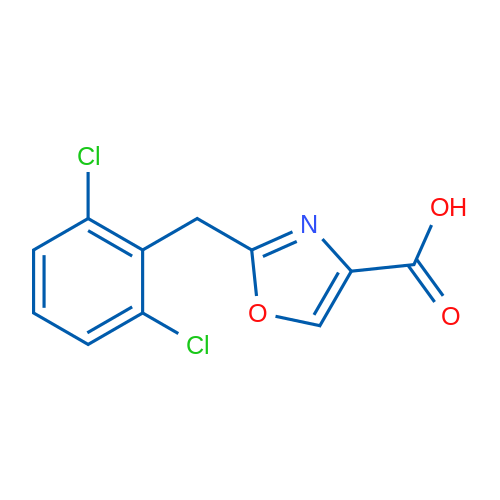 2-(2,6-Dichlorobenzyl)oxazole-4-carboxylic acid 250mg