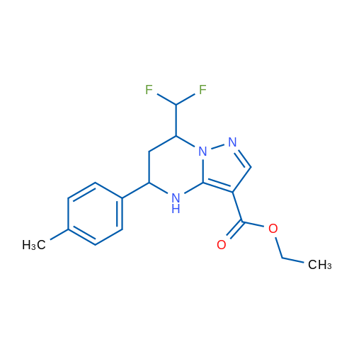 Ethyl 7-(difluoromethyl)-5-(p-tolyl)-4,5,6,7-tetrahydropyrazolo[1,5-a]pyrimidine-3-carboxylate 1g