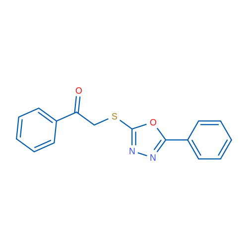1-Phenyl-2-((5-phenyl-1,3,4-oxadiazol-2-yl)thio)ethanone 1g