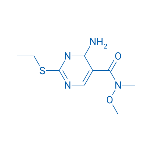 4-Amino-2-(ethylthio)-N-methoxy-N-methylpyrimidine-5-carboxamide 100mg