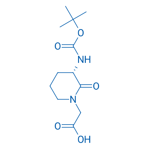 (S)-2-(3-((tert-Butoxycarbonyl)amino)-2-oxopiperidin-1-yl)acetic acid 100mg