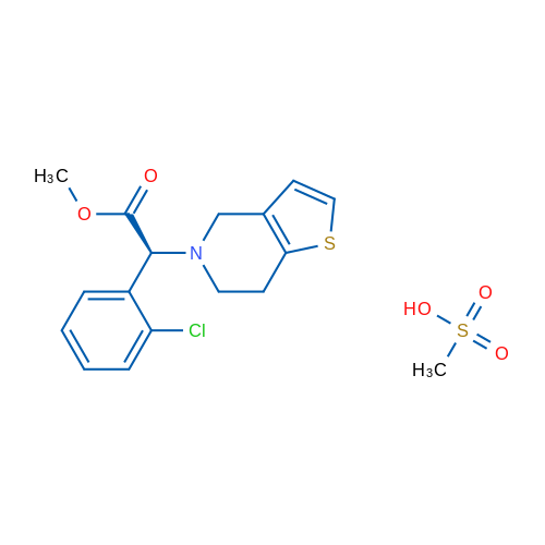 (S)-Methyl 2-(2-chlorophenyl)-2-(6,7-dihydrothieno[3,2-c]pyridin-5(4H)-yl)acetate methanesulfonate 1g