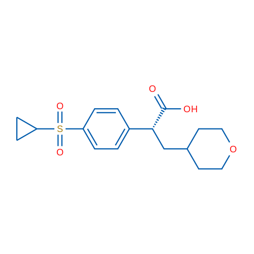 (R)-2-(4-(Cyclopropylsulfonyl)phenyl)-3-(tetrahydro-2H-pyran-4-yl)propanoic acid 1g