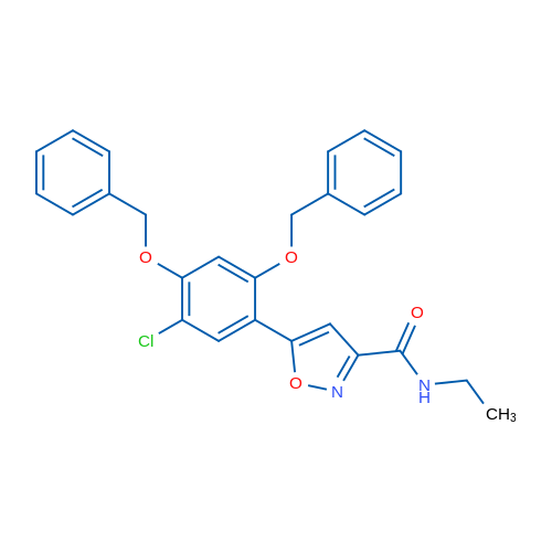 5-(2,4-Bis(benzyloxy)-5-chlorophenyl)-N-ethylisoxazole-3-carboxamide 1g