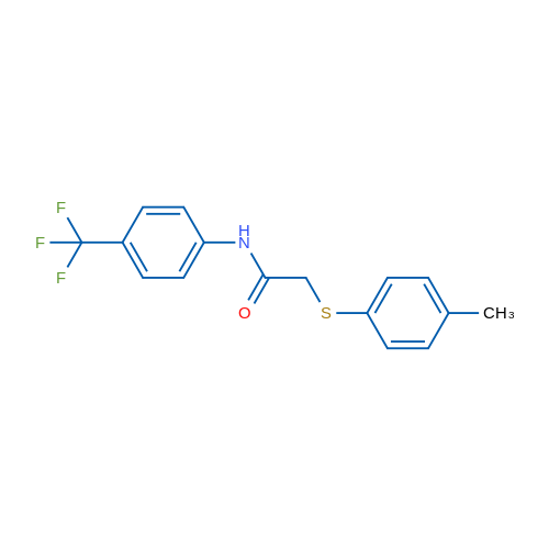2-[(4-Methylphenyl)sulfanyl]-N-[4-(trifluoromethyl)phenyl]acetamide 1g