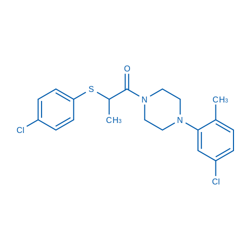 1-[4-(5-Chloro-2-methylphenyl)piperazin-1-yl]-2-[(4-chlorophenyl)sulfanyl]propan-1-one 10mg