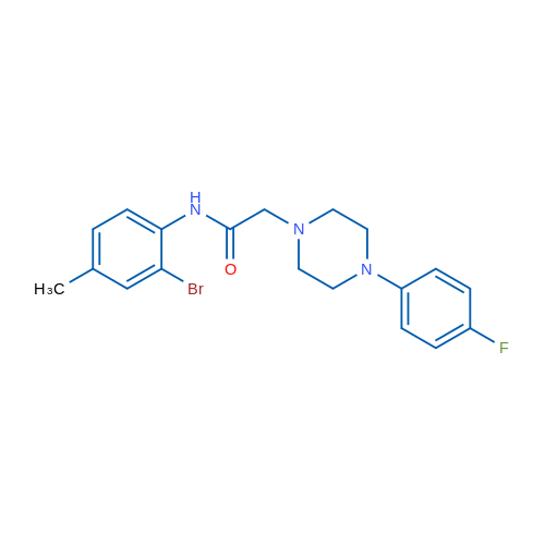 N-(2-Bromo-4-methylphenyl)-2-[4-(4-fluorophenyl)piperazin-1-yl]acetamide 1g