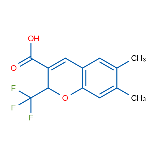 6,7-Dimethyl-2-(trifluoromethyl)-2H-chromene-3-carboxylic acid 1g