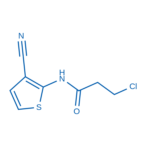 3-Chloro-N-(3-cyanothiophen-2-yl)propanamide 250mg