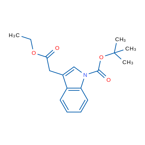 tert-Butyl 3-(2-ethoxy-2-oxoethyl)-1H-indole-1-carboxylate 1g