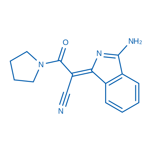 2-(3-Amino-1H-isoindol-1-ylidene)-3-oxo-3-(pyrrolidin-1-yl)propanenitrile 250mg