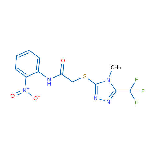 2-{[4-methyl-5-(trifluoromethyl)-4H-1,2,4-triazol-3-yl]sulfanyl}-N-(2-nitrophenyl)acetamide 1g