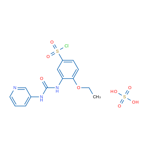 4-Ethoxy-3-(3-(pyridin-3-yl)ureido)benzene-1-sulfonyl chloride sulfate 1g