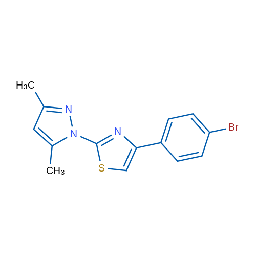 4-(4-Bromophenyl)-2-(3,5-dimethyl-1H-pyrazol-1-yl)-1,3-thiazole 1g