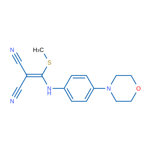 2-((Methylthio)((4-morpholinophenyl)amino)methylene)malononitrile 1g