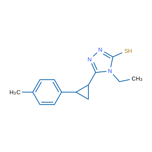 4-Ethyl-5-(2-(p-tolyl)cyclopropyl)-4H-1,2,4-triazole-3-thiol 1g