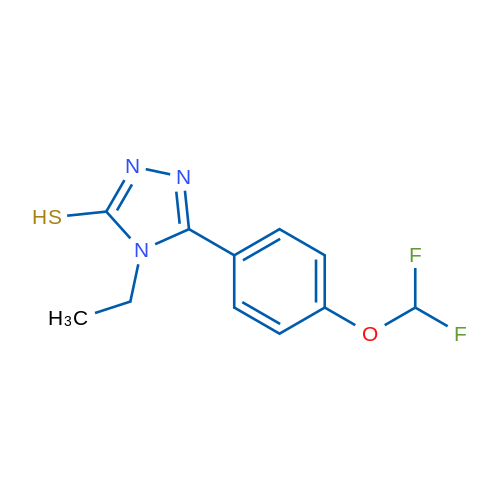 5-(4-(Difluoromethoxy)phenyl)-4-ethyl-4H-1,2,4-triazole-3-thiol 1g