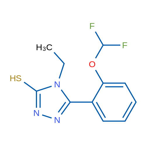 5-(2-(Difluoromethoxy)phenyl)-4-ethyl-4H-1,2,4-triazole-3-thiol 1g