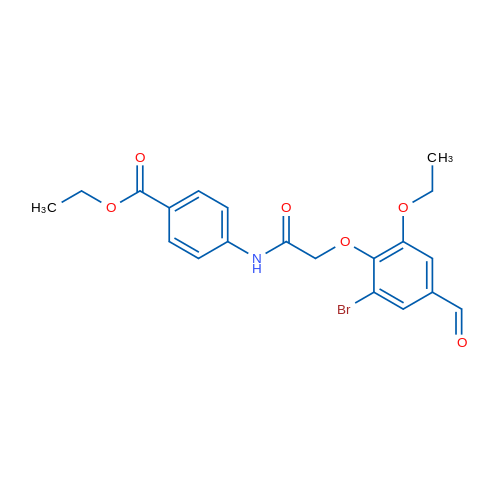 Ethyl 4-([(2-bromo-6-ethoxy-4-formylphenoxy)acetyl]amino)benzoate 1g