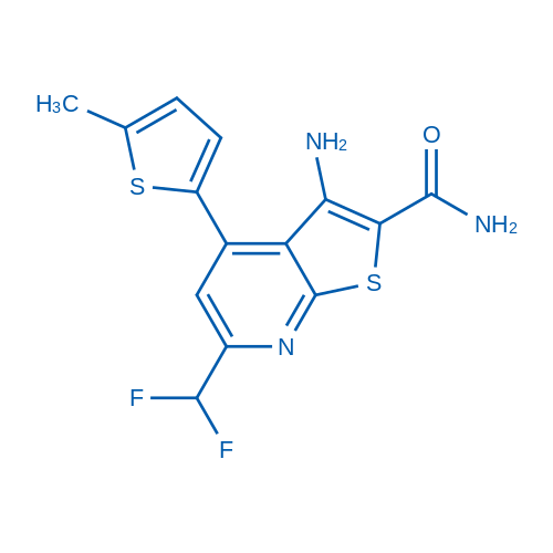 3-Amino-6-(difluoromethyl)-4-(5-methylthiophen-2-yl)thieno[2,3-b]pyridine-2-carboxamide 50mg