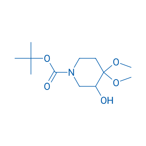 tert-Butyl 3-hydroxy-4,4-dimethoxypiperidine-1-carboxylate 250mg