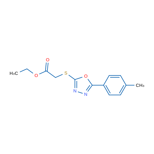 Ethyl 2-((5-(p-tolyl)-1,3,4-oxadiazol-2-yl)thio)acetate 1g