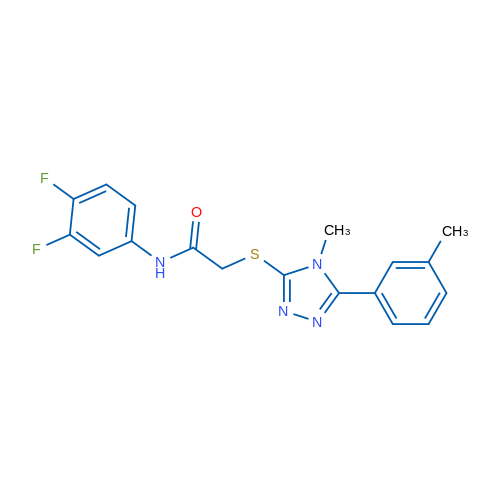 N-(3,4-Difluorophenyl)-2-{[4-methyl-5-(3-methylphenyl)-4H-1,2,4-triazol-3-yl]sulfanyl}acetamide 1g