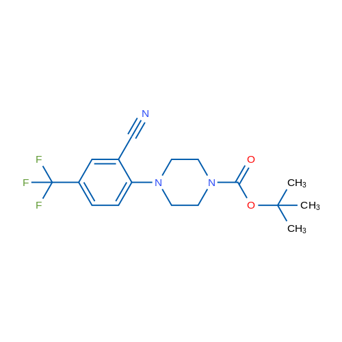 tert-Butyl 4-[2-cyano-4-(trifluoromethyl)phenyl]piperazine-1-carboxylate 1g