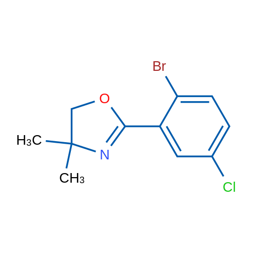 2-(2-Bromo-5-chlorophenyl)-4,4-dimethyl-4,5-dihydrooxazole 1g