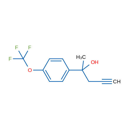2-(4-(Trifluoromethoxy)phenyl)pent-4-yn-2-ol 250mg