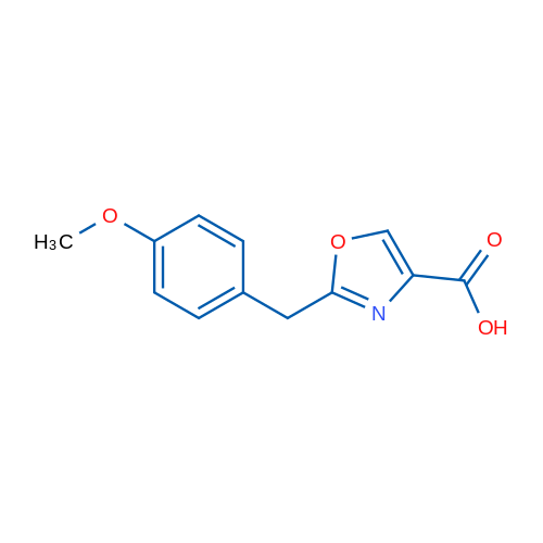 2-(4-Methoxybenzyl)oxazole-4-carboxylic acid 250mg