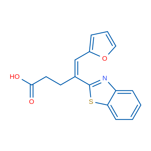 4-(1,3-Benzothiazol-2-yl)-5-(furan-2-yl)pent-4-enoic acid 250mg