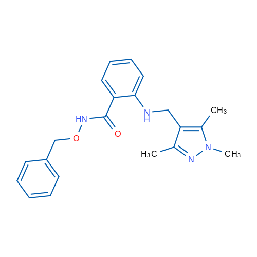 N-(Benzyloxy)-2-(((1,3,5-trimethyl-1H-pyrazol-4-yl)methyl)amino)benzamide 1g