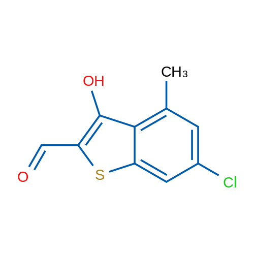 6-Chloro-3-hydroxy-4-methylbenzo[b]thiophene-2-carbaldehyde 1g
