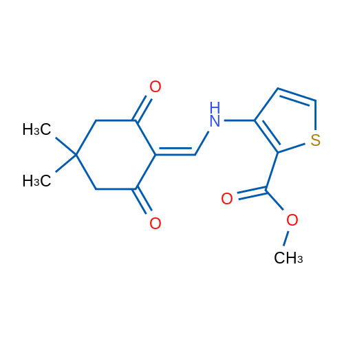 Methyl 3-{[(4,4-dimethyl-2,6-dioxocyclohexylidene)methyl]amino}thiophene-2-carboxylate 1g