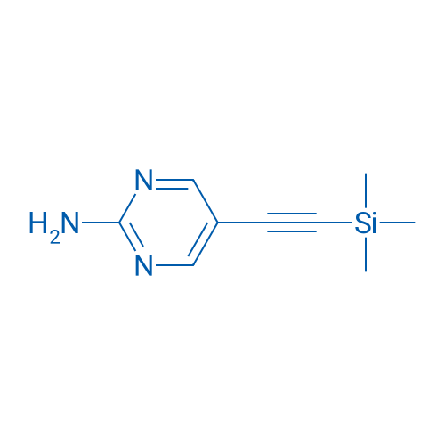 5-((Trimethylsilyl)ethynyl)pyrimidin-2-amine 250mg
