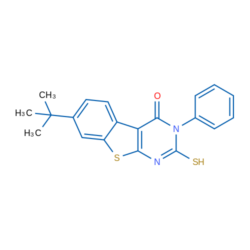 7-(tert-Butyl)-2-mercapto-3-phenylbenzo[4,5]thieno[2,3-d]pyrimidin-4(3H)-one 5g