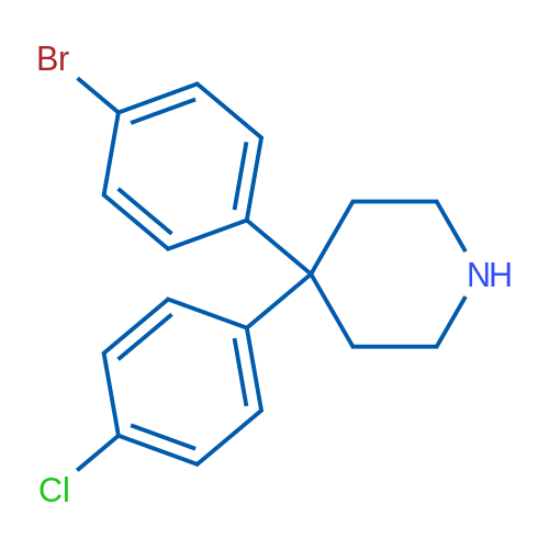 4-(4-Bromophenyl)-4-(4-chlorophenyl)piperidine 250mg