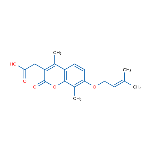 2-{4,8-dimethyl-7-[(3-methylbut-2-en-1-yl)oxy]-2-oxo-2H-chromen-3-yl}acetic acid 1g