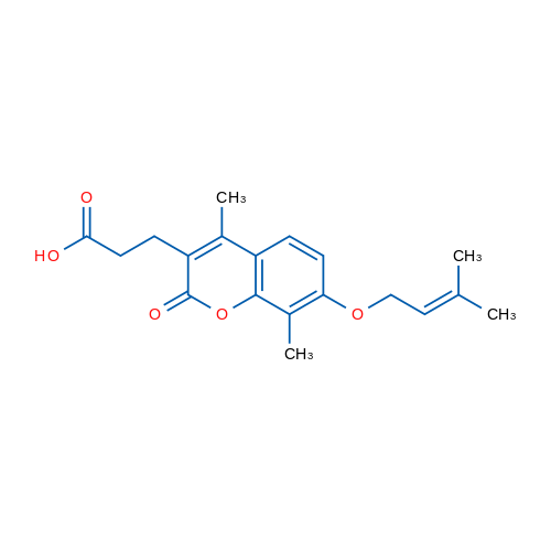3-{4,8-dimethyl-7-[(3-methylbut-2-en-1-yl)oxy]-2-oxo-2H-chromen-3-yl}propanoic acid 1g