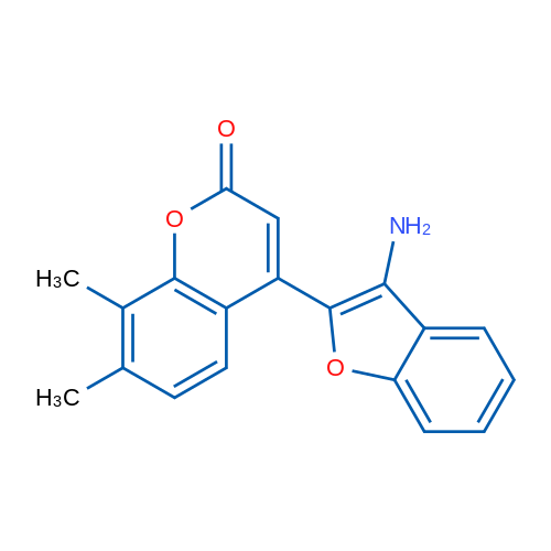 4-(3-aminobenzofuran-2-yl)-7,8-dimethyl-2H-chromen-2-one 250mg