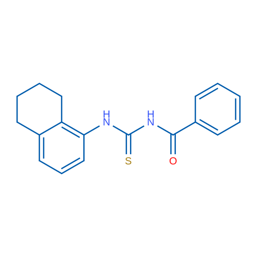 1-Benzoyl-3-(5,6,7,8-tetrahydronaphthalen-1-yl)thiourea 1g