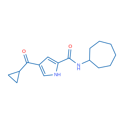 N-Cycloheptyl-4-cyclopropanecarbonyl-1H-pyrrole-2-carboxamide 1g